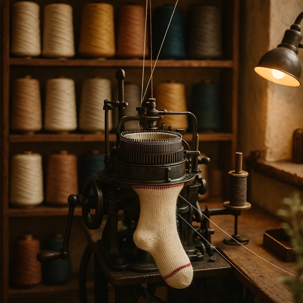 Machine et mains d’artisan au travail