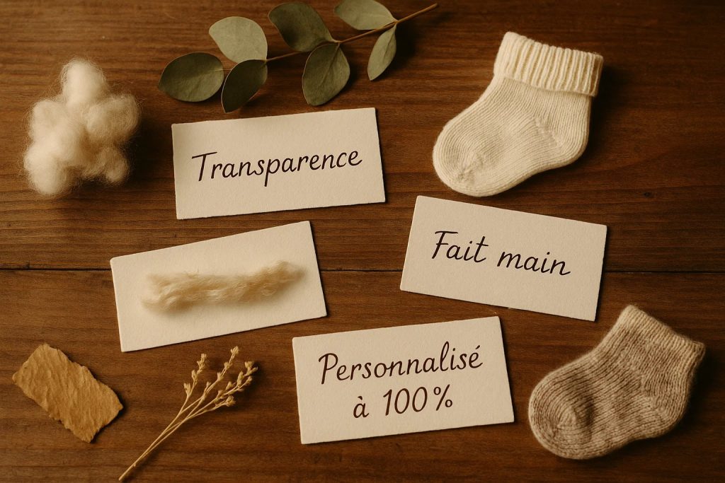 Chaussettes suspendues prêtes à être emballées